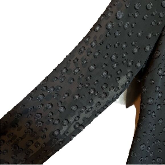 Ann Taylor black long sleeve dress with circle details - Picture 6 of 10